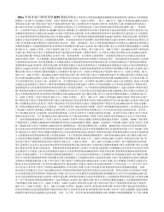 制造业-KPI考核指标