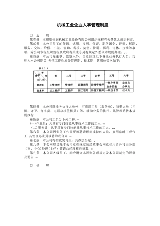 制造业企业HR管理制度
