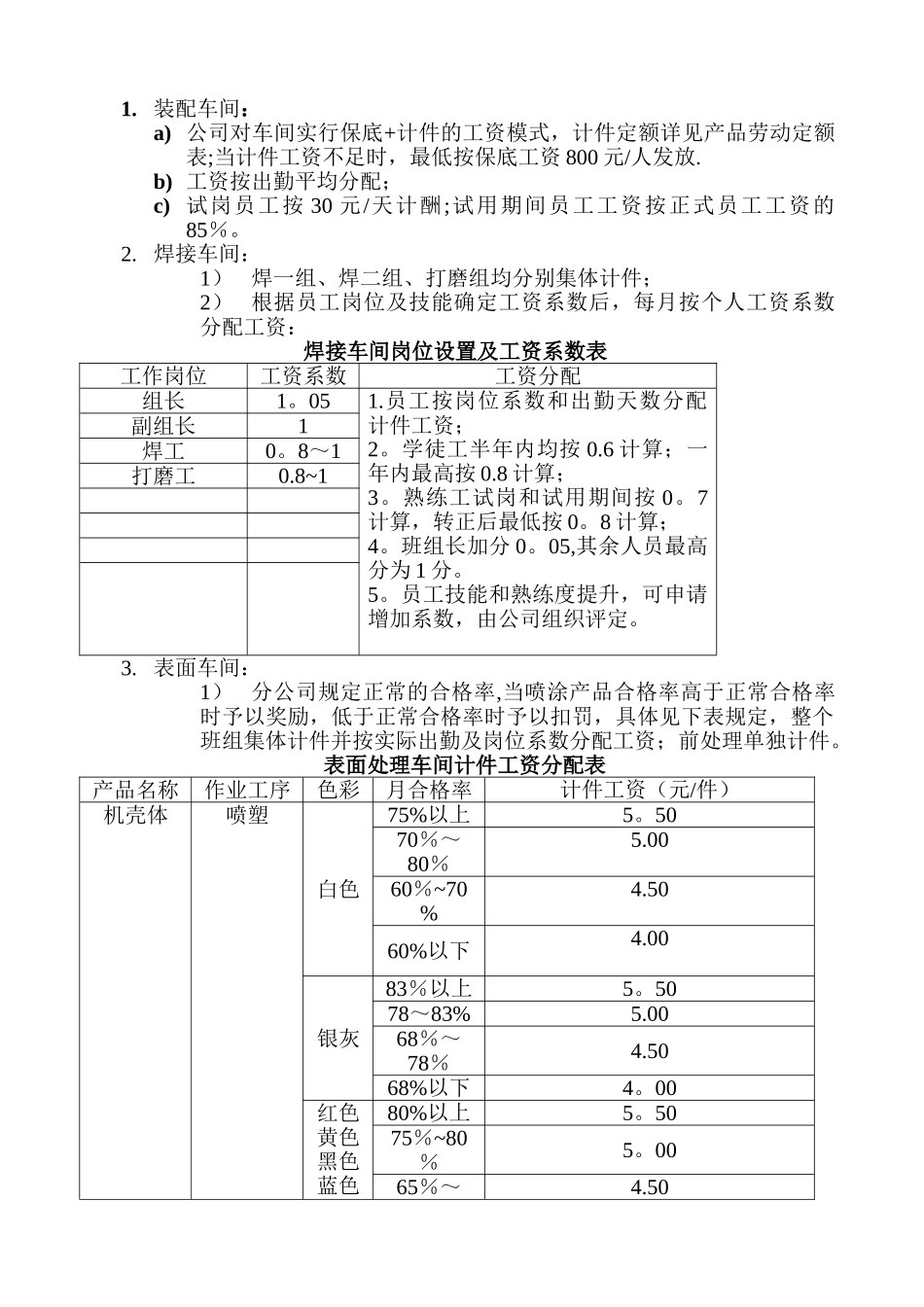 制造企业生产员工收入分配方案_第2页