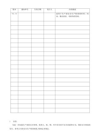 制造部安全生产检查规定