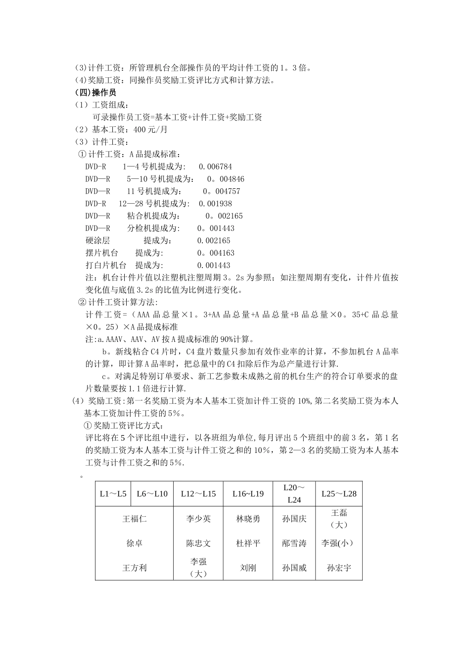制造部工资分配方案_第3页