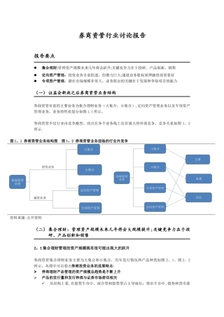 券商资管行业研究报告