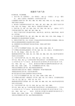 刺激性气味气体