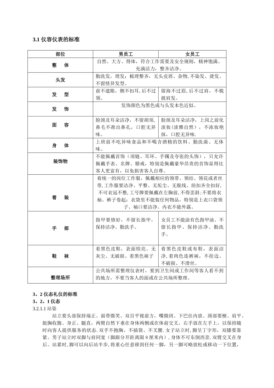 前台服务员形象标准_第3页