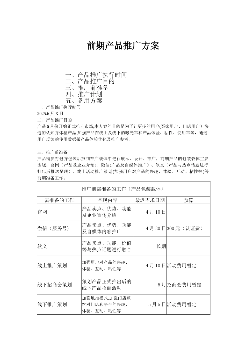 前期产品推广方案_第1页