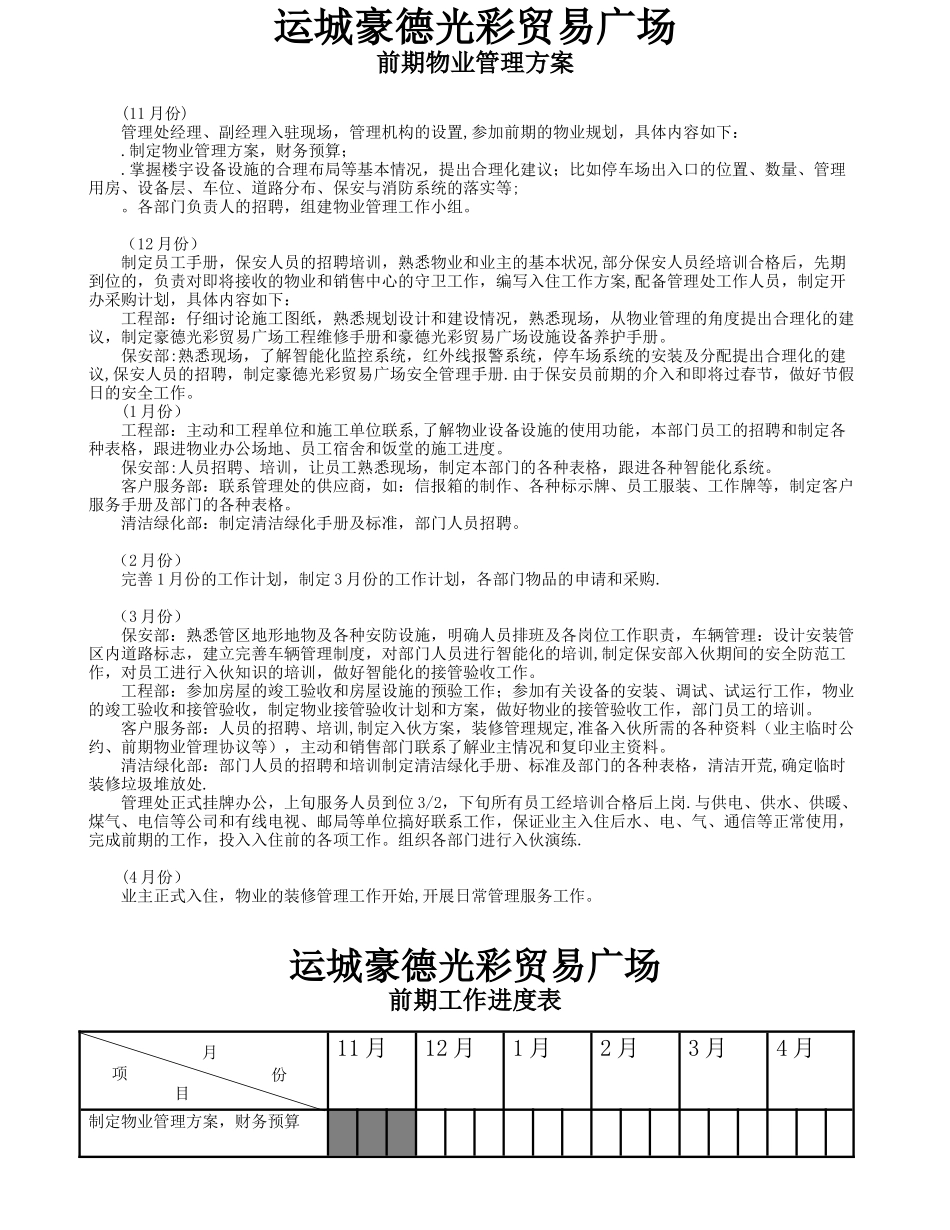 前期物业管理方案_第1页