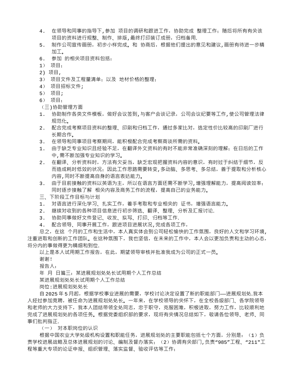 副处长试用期转正工作总结_第2页