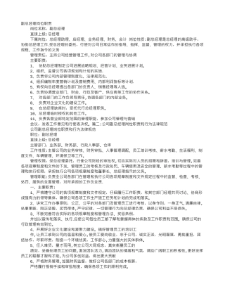 副总经理岗位职责95404