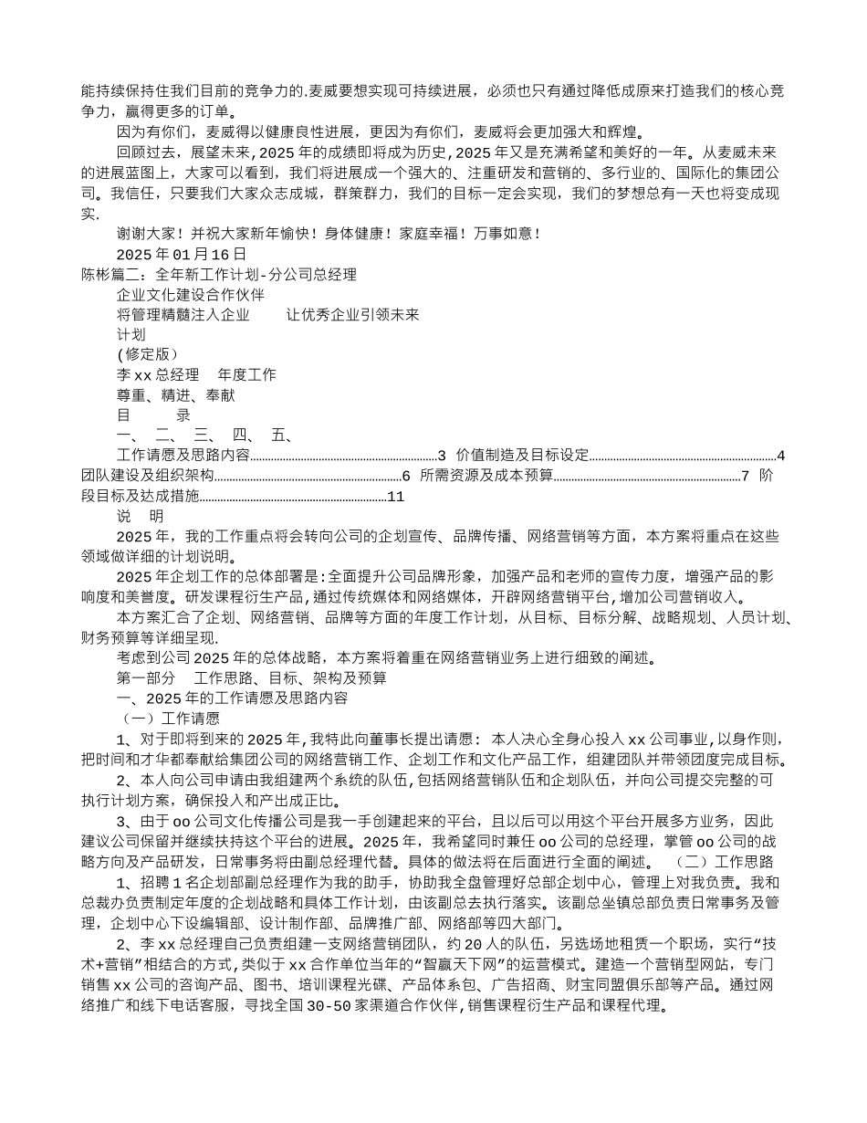 副总经理年度工作计划_第3页