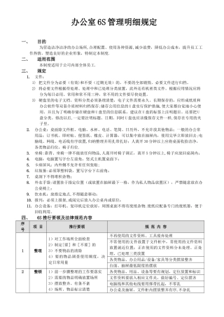 办公室6S管理制度57944