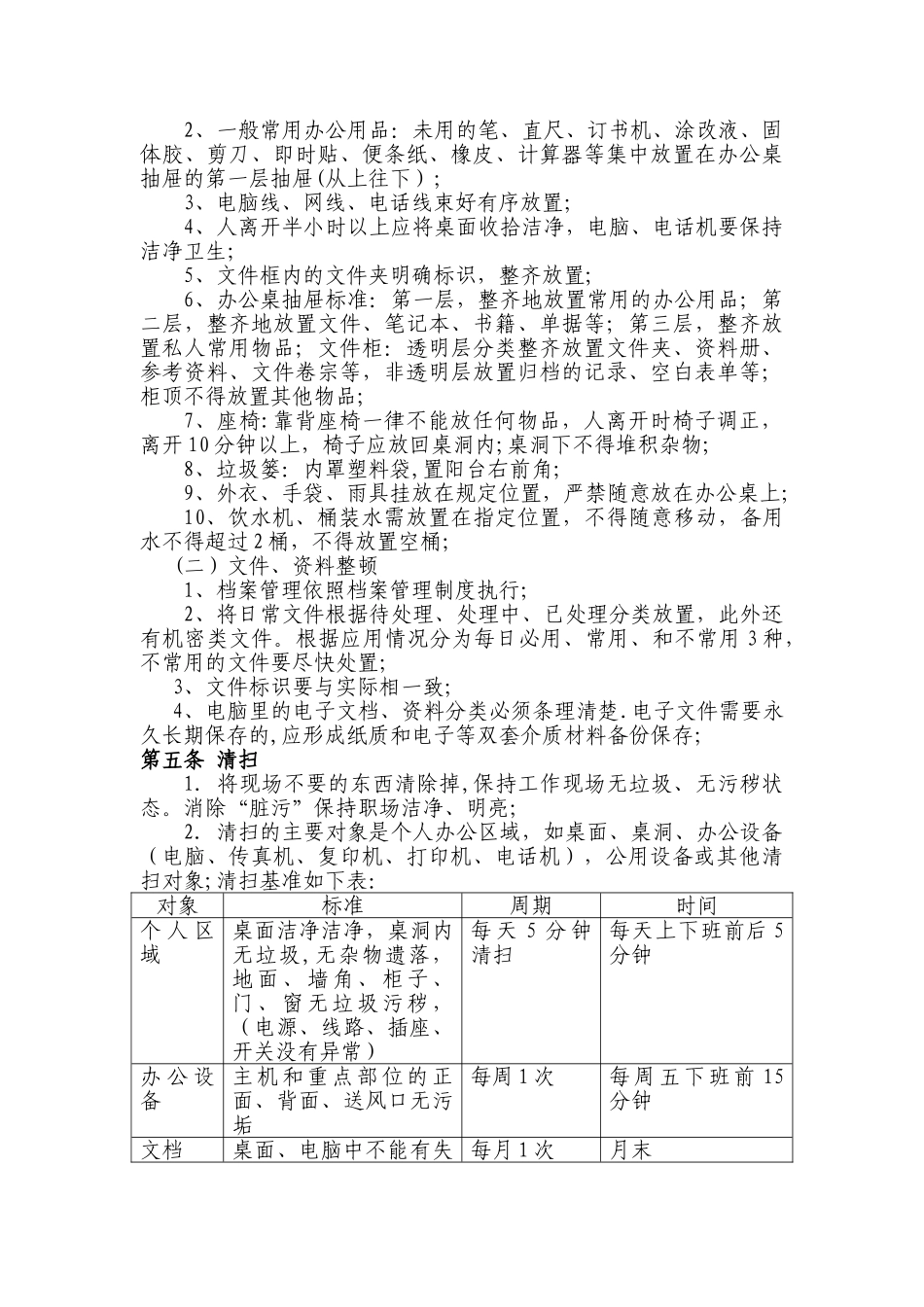 办公室9S管理制度_第2页