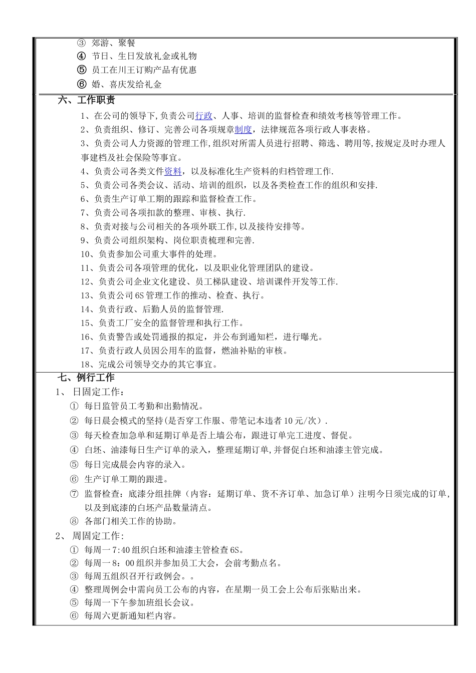 办公室主任《岗位说明书》_第2页