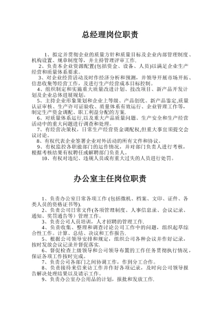 办公室主任岗位职责94130