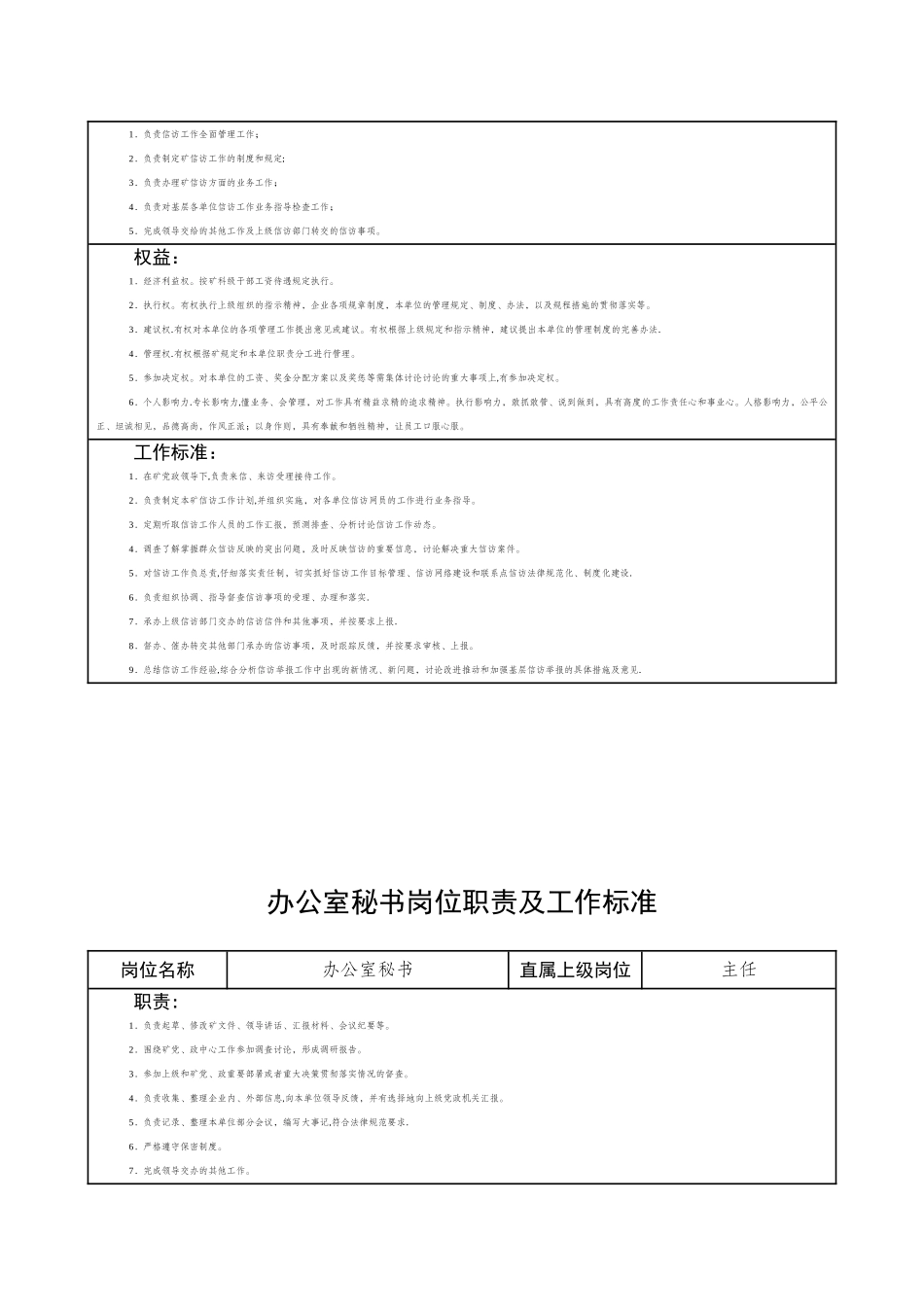 办公室主任岗位职责及工作标准_第3页
