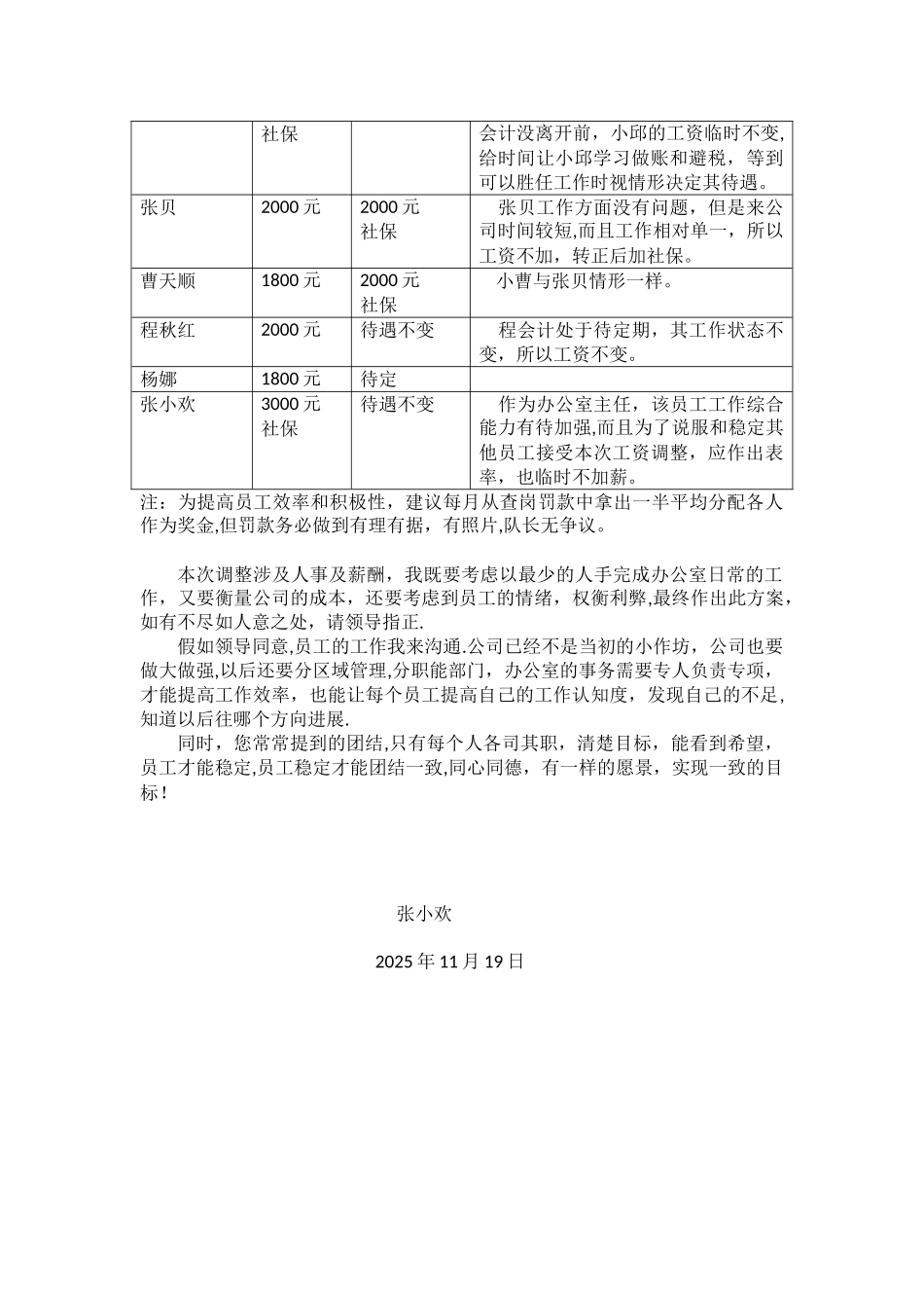 办公室工资调整方案_第3页