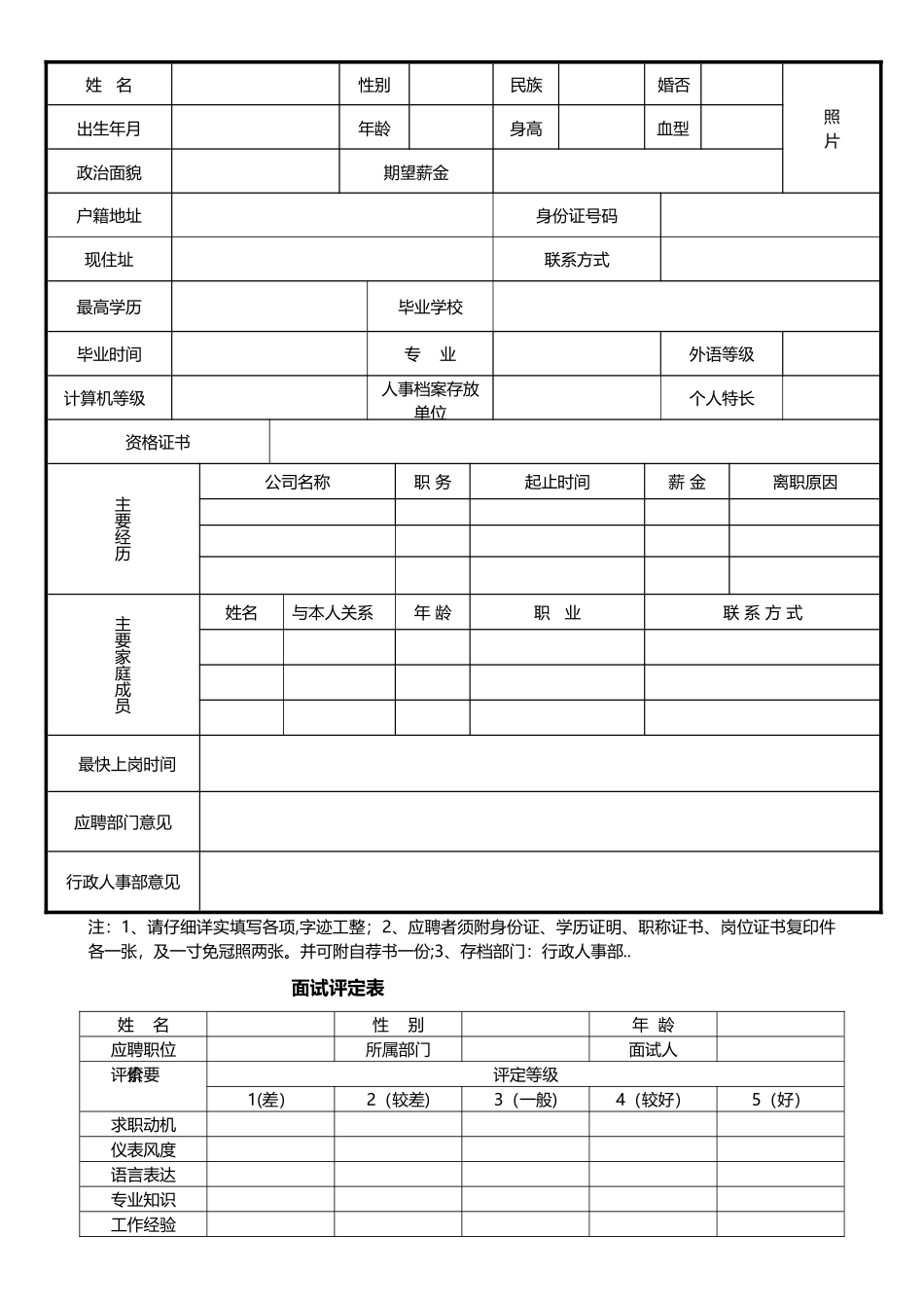 办公室常用表格大全_第2页