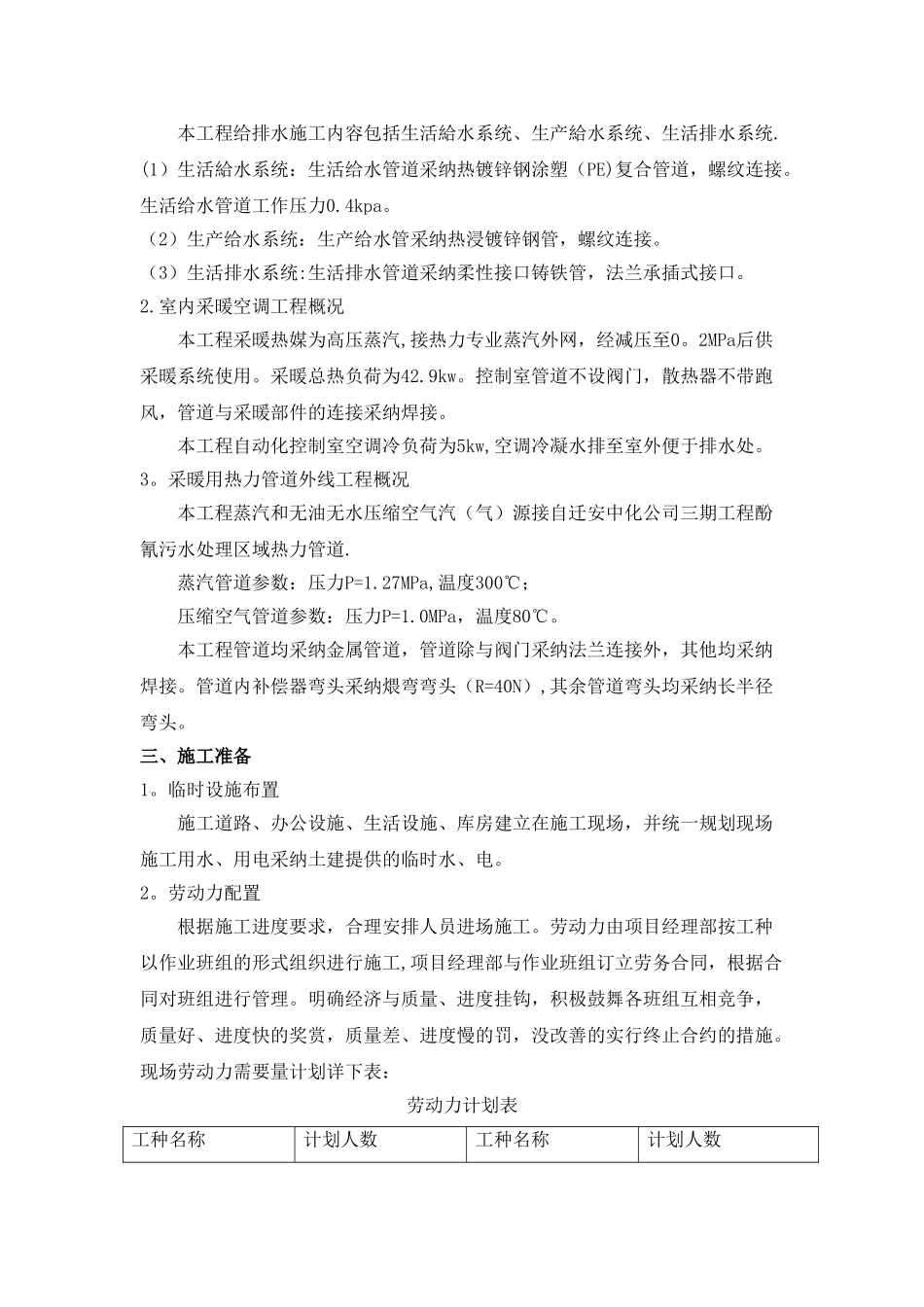 办公室给排水、采暖空调施工方案_第2页