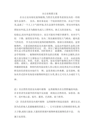 办公室花卉租摆方案