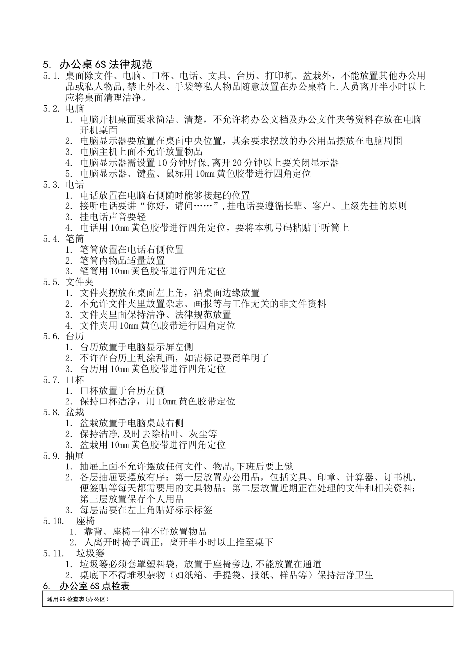办公桌6S管理制度_第3页