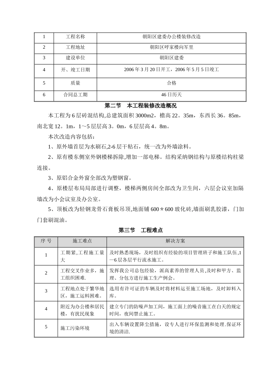 办公楼装修改造施工方案1_第2页