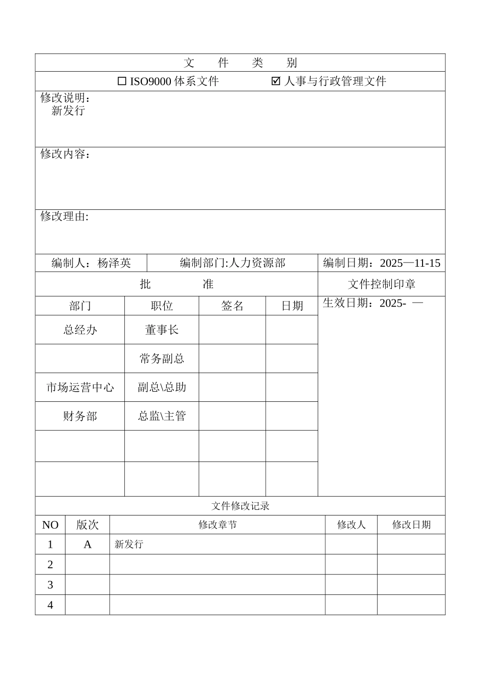 办公用品管理规定HR-2_第1页