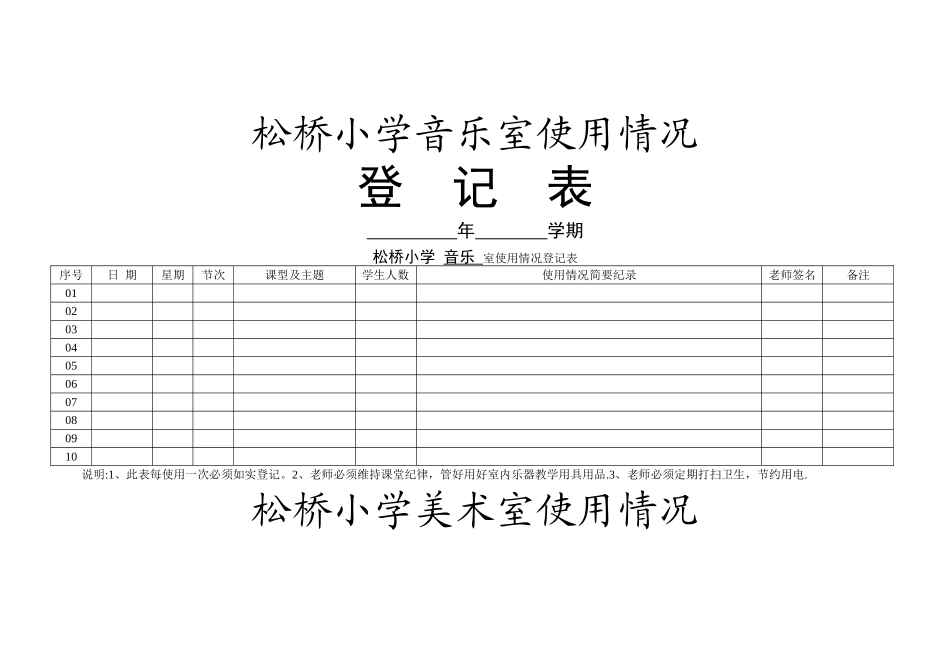 功能室使用情况登记表_第1页