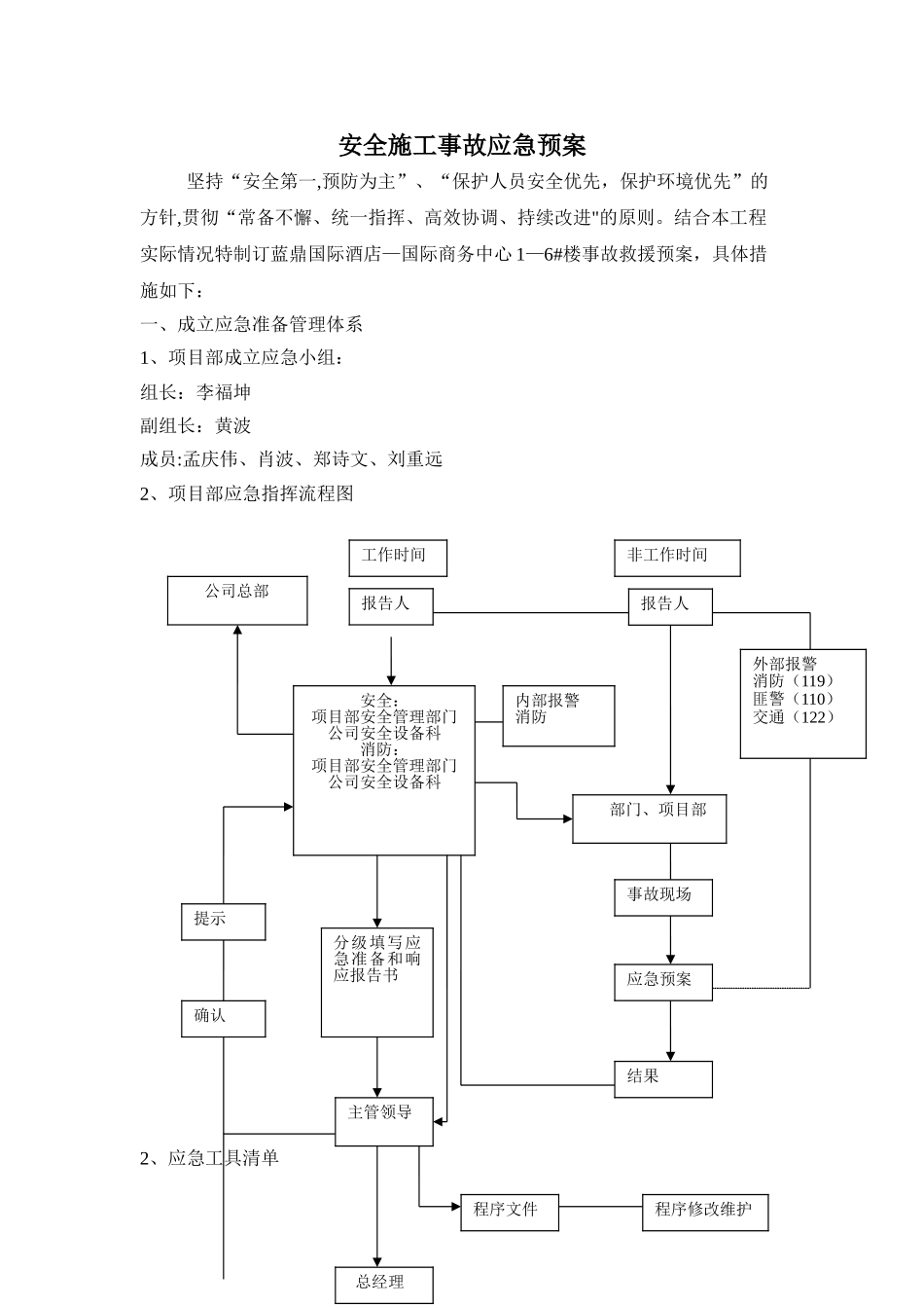 加固工程应急预案170613_第1页