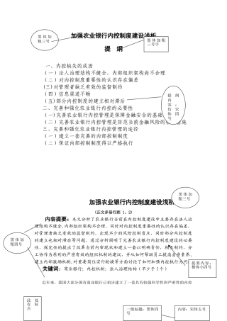 加强农业银行内控制度建设浅析