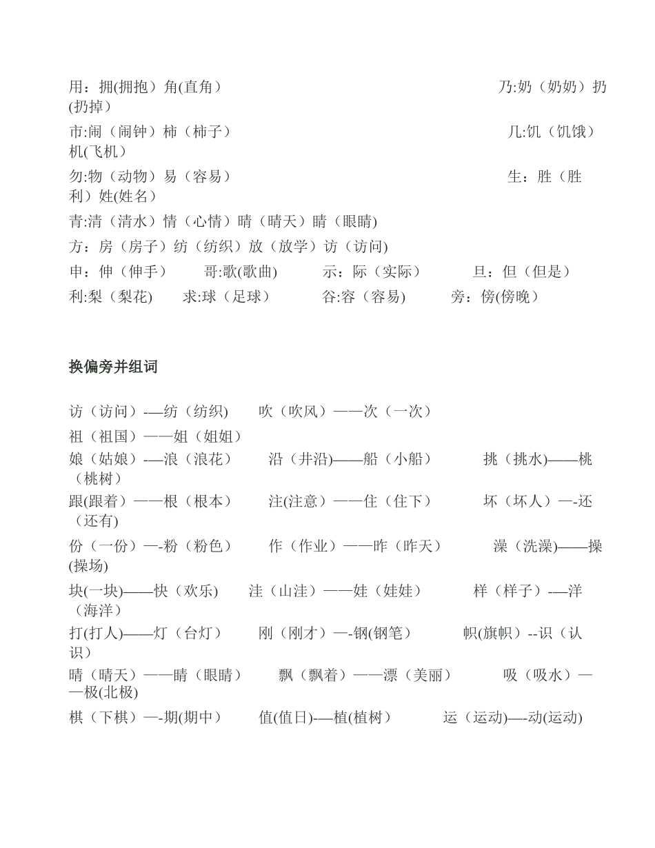 加换偏旁并组词_第3页