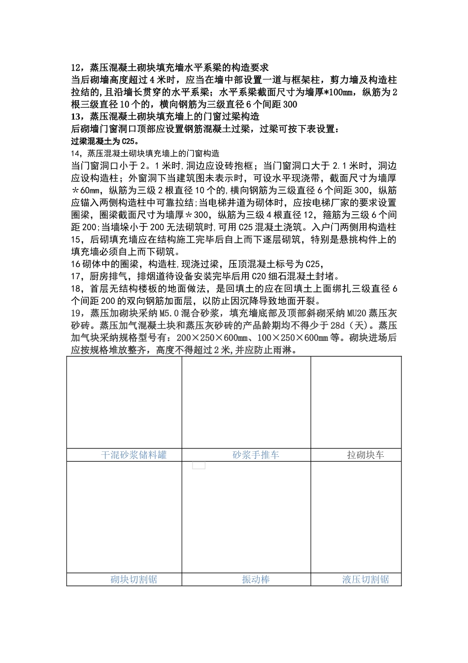 加气块砌筑技术交底--_第3页