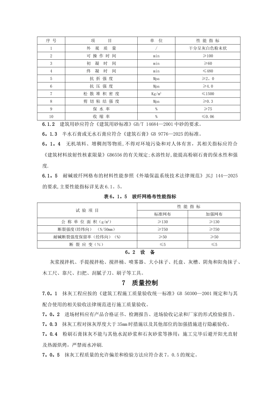 加气混凝土砌块墙体粉刷石膏抹灰施工工法_第3页