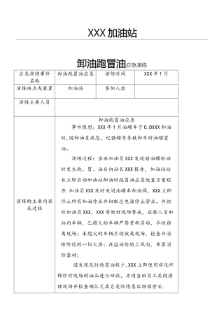 加油站应急演练汇总