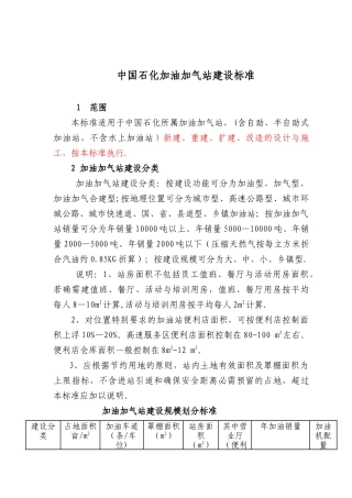 加油站建设标准