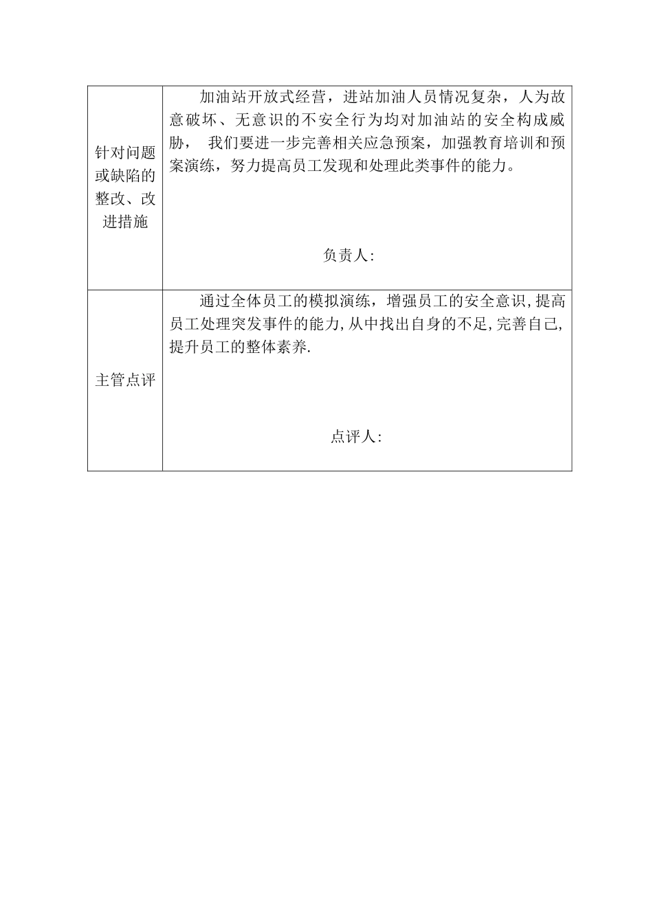 加油站油品泄漏、灭火应急预案演练记录_第2页