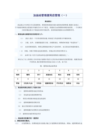 加油站管理便利店管理