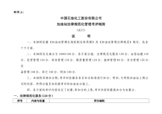 加油站管理考核细则