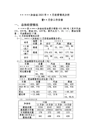 加油站经营分析