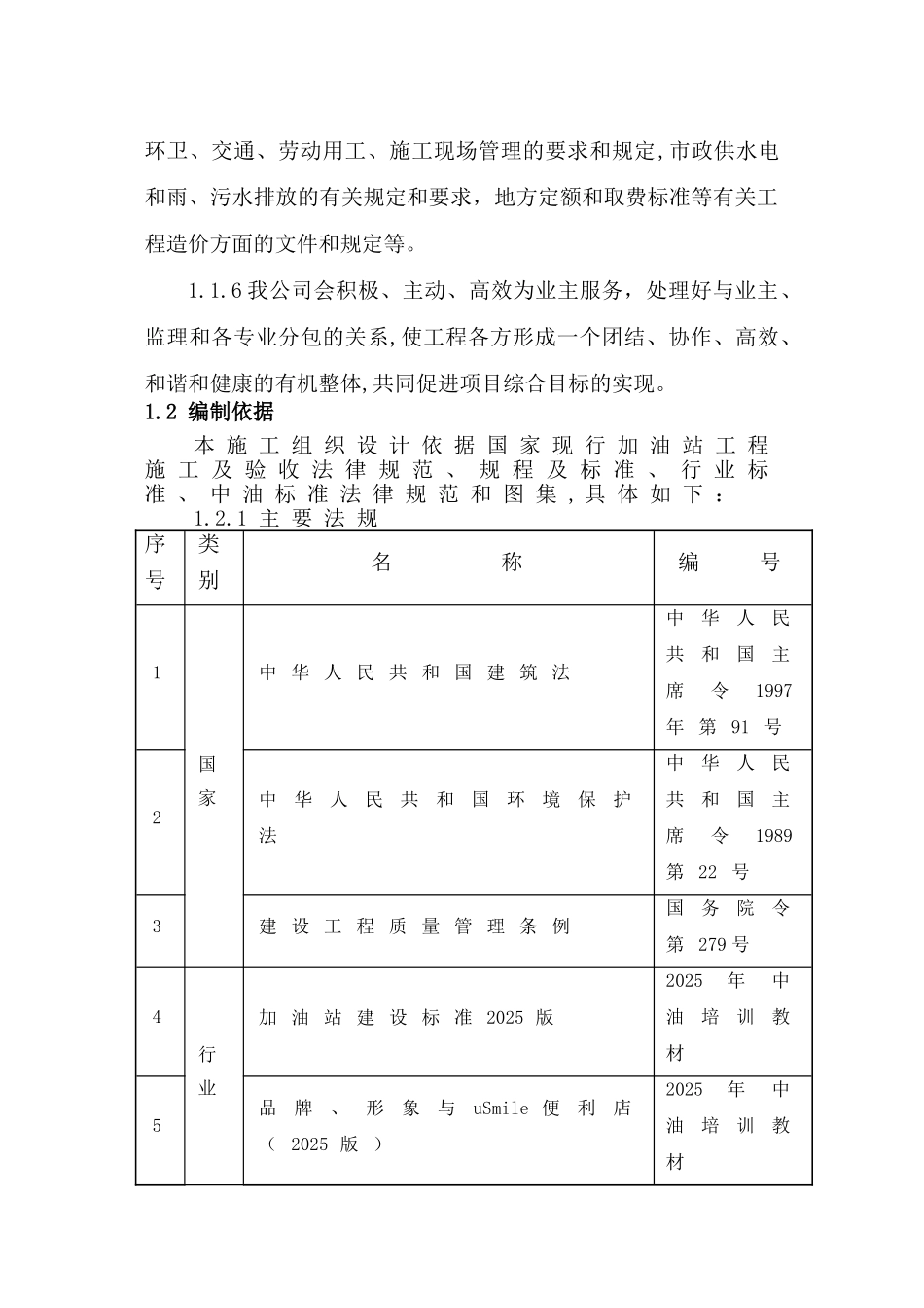 加油站罩棚及站房包装工程施工组织设计_第2页