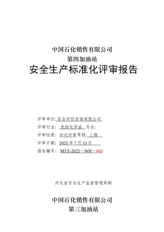 加油站评审报告