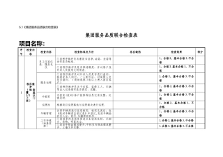 务品质联合检查表