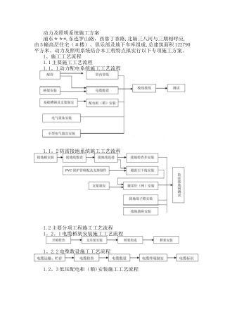 动力及照明系统施工方案