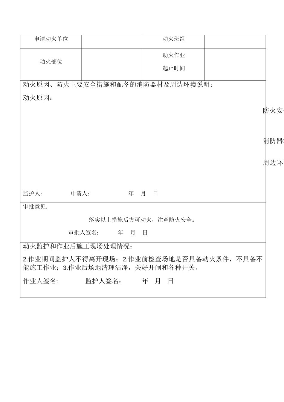 动火作业审批表50303_第2页