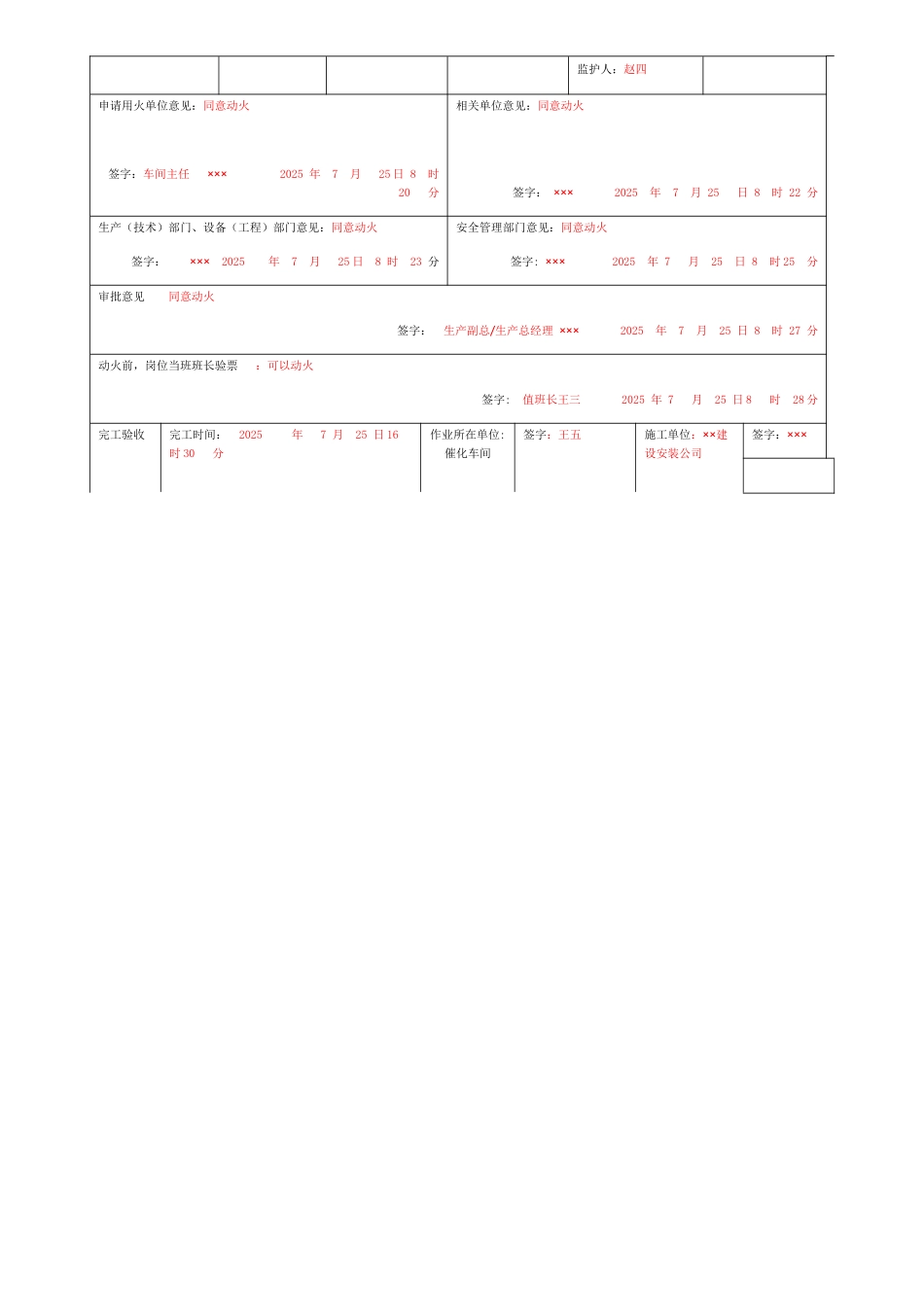 动火安全作业证填写模板_第2页