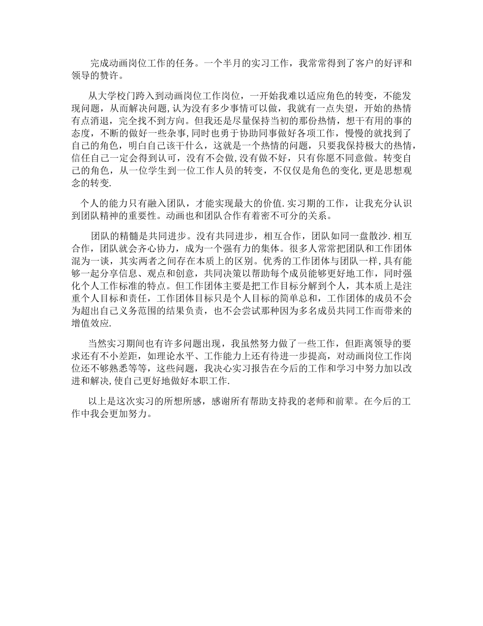 动画专业实习报告_第3页