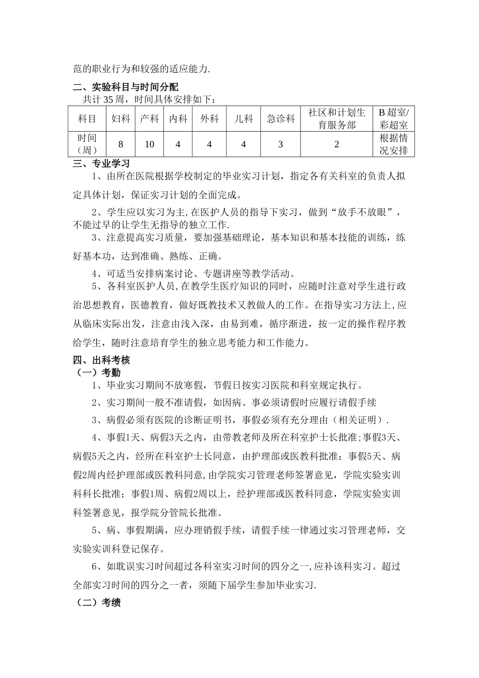助产专业实习计划_第2页