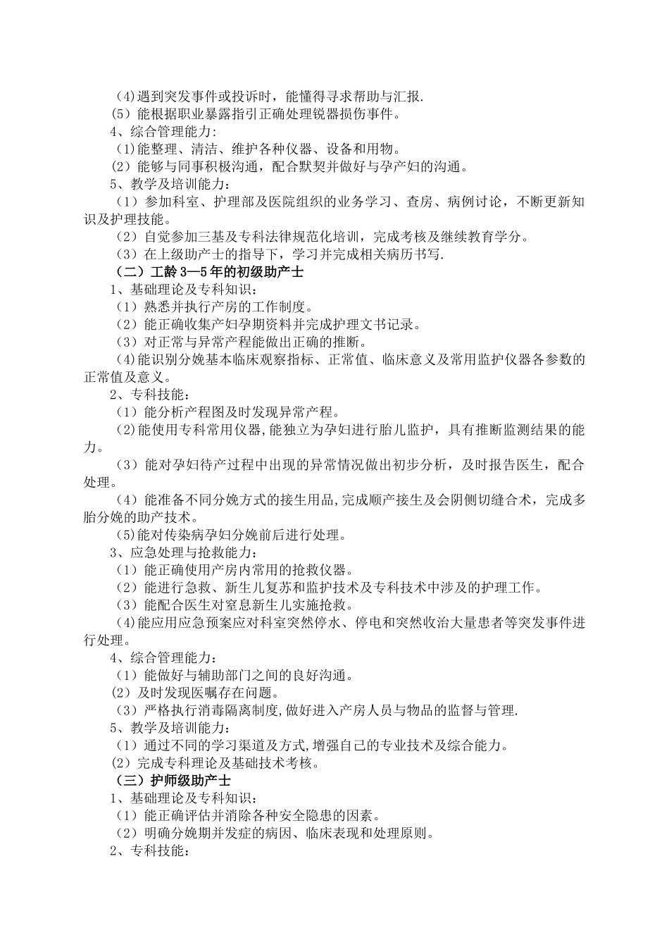 助产士层级培训计划-_第2页