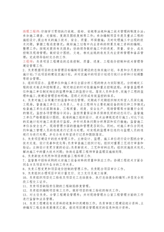 助理工程师、工程师岗位职责