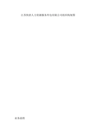 劳务派遣公司组织构架及工作开展流程