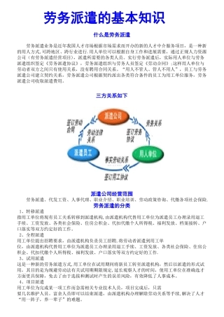 劳务派遣的基本知识