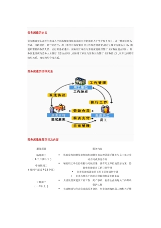 劳务派遣的定义